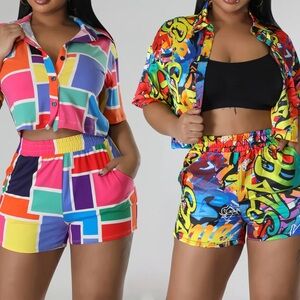 women two pieces set for the summer office wear very comfortable and breathable